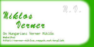miklos verner business card