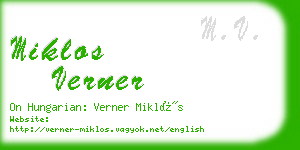 miklos verner business card